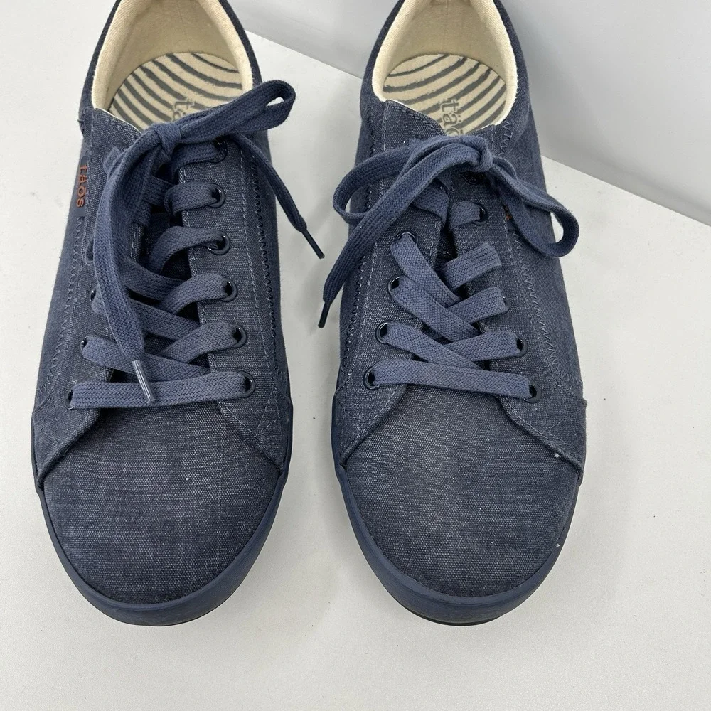 Taos Womens Star Canvas Sneakers Size 10.5 Blue Wash Low Top Preppy Casual